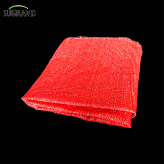 38 G/M Fita Duas Agulhas Red Shade Net HDPE Sun Shade Net 