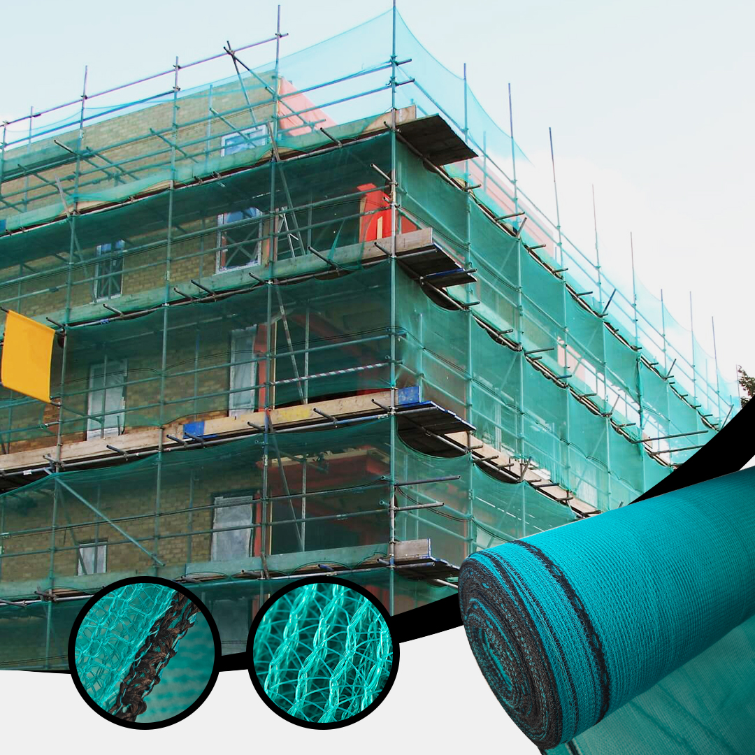 Rede de vedação de segurança para construção de andaimes HDPE