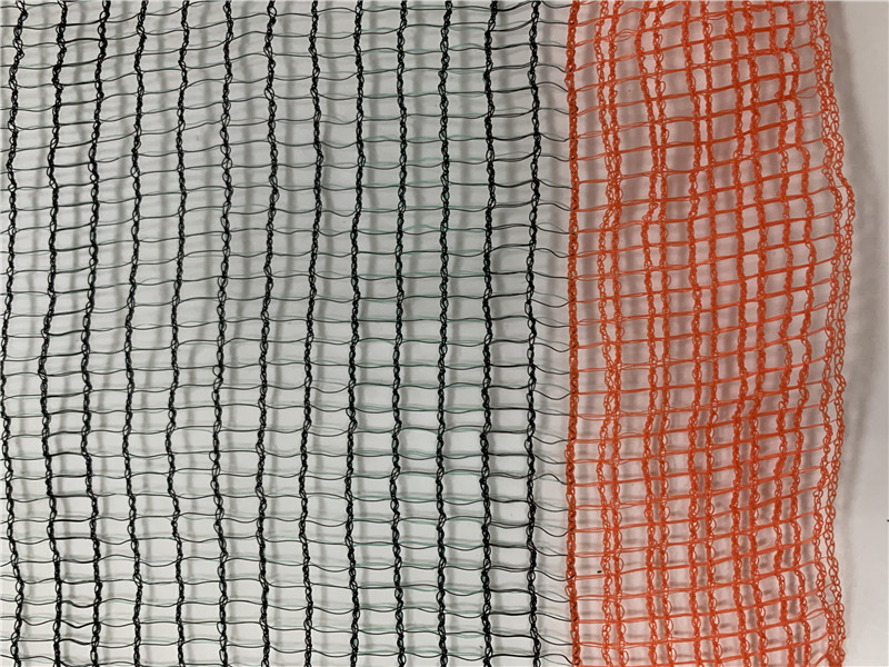 55GSM preto e verde France Olive Net com borda reforçada vermelha