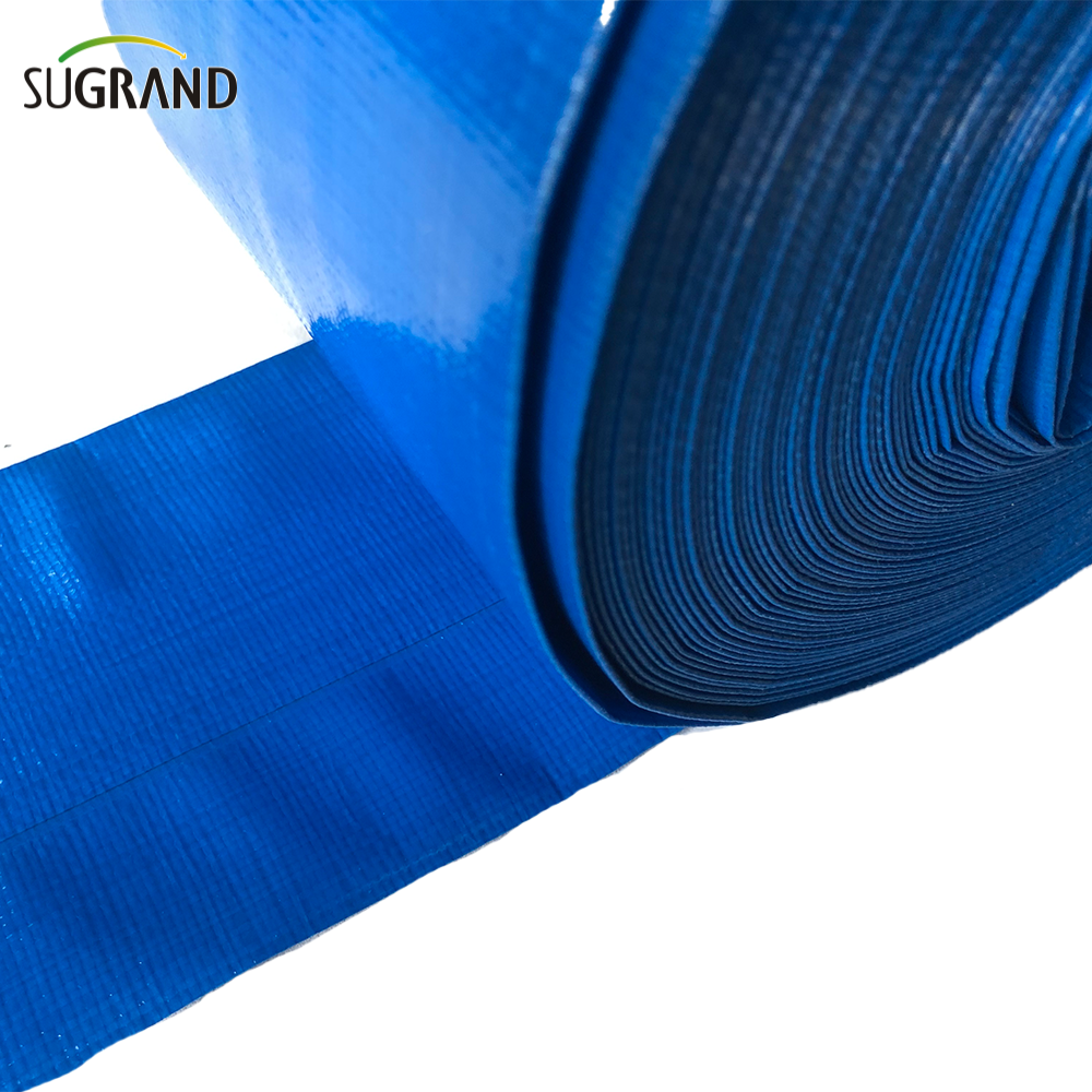 Tubo de irrigação azul Lay Pvc Libra Piú de irrigação de mangueira plana 