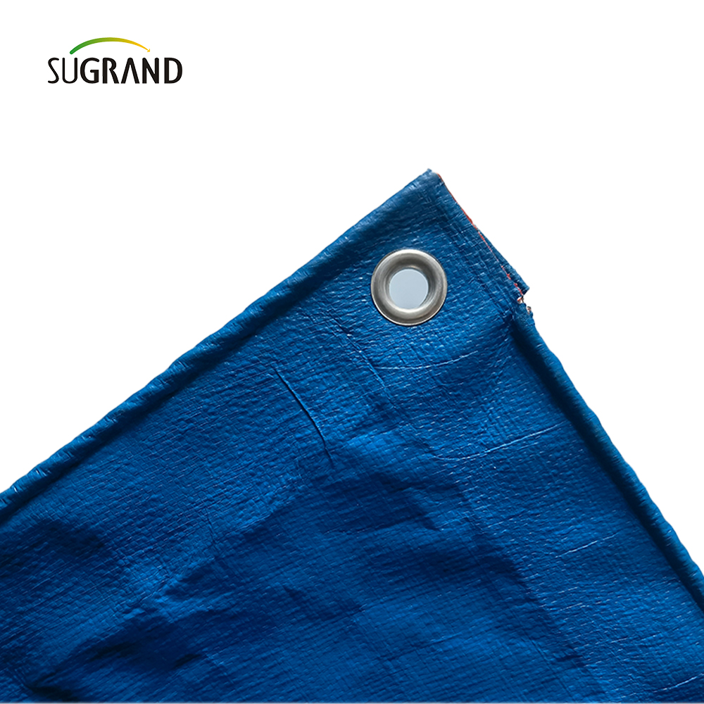 Laranja e azul Proteção de plástico PE Tarpaulin Agriculture Industrial Cover Fabricantes