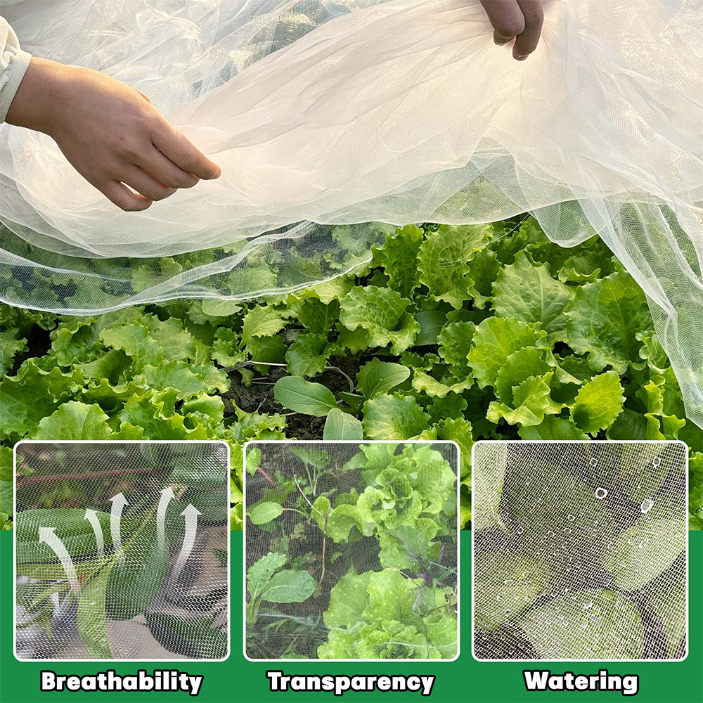 Rede anti inseto HDPE 40 50 Mesh Transparent White