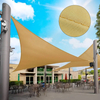 Polyester Yellow Sun Shade Sail com D-ring para o quintal dos pátios