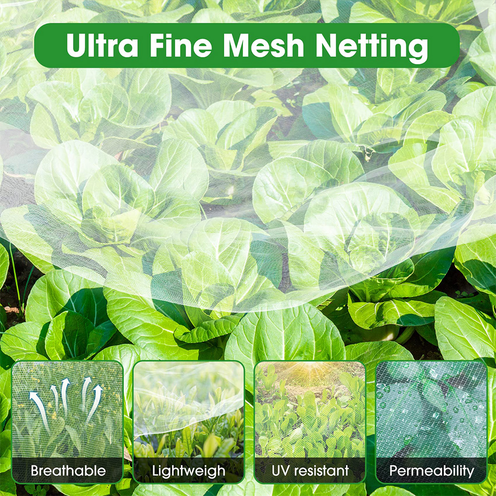 Rede anti inseto HDPE 40 50 Mesh Transparent White
